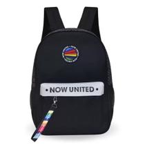 Mochila Escolar Oficial Preta com Bolso Telado Clio Style NU4000