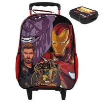 Mochila Escolar Os Vingadores Rodinhas Homem De Ferro G