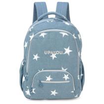 Mochila Escolar para Notebook Jeans Up4You Azul