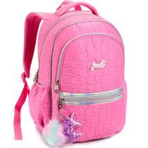 Mochila Escolar Passeio Bordada Meninas Unicornios Infantil - Denlex