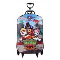 Mochila Escolar Patrulha Canina Dino Rescue 3D de Rodinhas Maxtoy