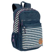 Mochila Escolar Paul Frank World 2 Compartimentos Azul Marin