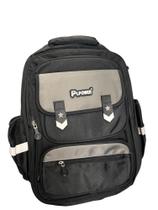 Mochila Escolar PL Power Resistente e Espaçosa com Bolsos Laterais e Faixa Refletiva - Preta e Cinza Mochila Escolar PL Power Resistente e Espaçosa com Bolsos Laterais e Faixa Refletiva - Preta e Cinza