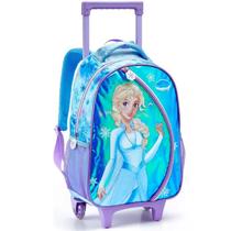 Mochila Escolar Princess On Ice 2 em 1 Rodinha G Infantil