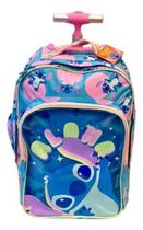 Mochila Escolar Puket Com Rodinha Lilo E Stitch Azul Ceu Mochila Escolar Puket Com Rodinha Lilo E Stitch Azul Ceu