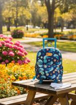 Mochila Escolar Puket Tubarão Futevôlei 18L Compacta E Estilosa Azul