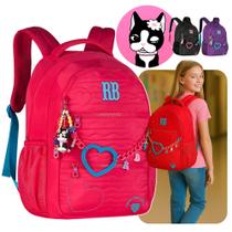 Mochila Escolar Rebecca Bonbon Com Chaveiro Rb Juvenil Bolsa