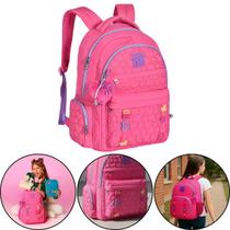 Mochila Escolar Rebecca Bonbon Soft Matelassê Pompom Clio Style
