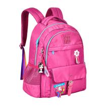 Mochila Escolar Rebecca Bonbon Soft Nylon Miçangas RB24103 Rosa Mochila Escolar Rebecca Bonbon Soft Nylon Miçangas RB24103 Rosa
