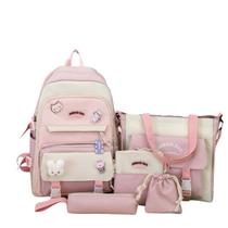 Mochila Escolar Reforçada 5 Peças Com Estojo Kit Completo