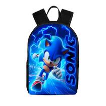 Mochila Escolar Reforcada Infantil Sonic Com Raios 20kg