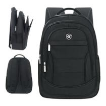 Mochila Escolar Reforçada Unissex bolsa femina e masculina preta Mochila Escolar Reforçada Unissex bolsa femina e masculina preta