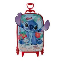 Mochila Escolar Roda Tripla 3D Stitch Praia Infantil Meninas Mochila Escolar Roda Tripla 3D Stitch Praia Infantil Meninas