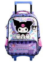 Mochila Escolar Rodas Alças Kuromi Hello Kitty Original