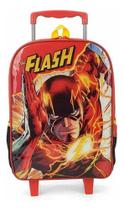 Mochila Escolar Rodinha Carrinho The Flash Dc Comics Luxcel