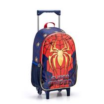 Mochila escolar rodinha Homem Aranha Seanite