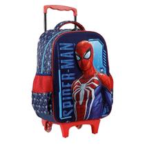 Mochila escolar rodinha infantil 3D relevo Spider-Man Marvel Xeryus