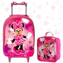 Mochila Escolar Rodinha Infantil Feminina + Lancheira Termica