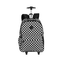Mochila Escolar Rodinha Sestini Rolling Xadrez