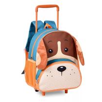 Mochila Escolar Rodinhas Infantil Cachorro Orelha Meninos Alça Ajustável Acochoada Masculino Espaçosa Divertida