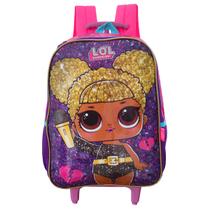 Mochila Escolar Rodinhas Lol Surprise Fashion Luxcel Meninas