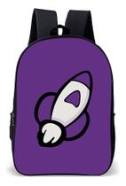 Mochila Escolar Simples Foguete Roxo Os Rosas Youtubers Kt Lançamento