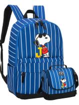 Mochila Escolar Snoopy com Compartimento para Notebook 42cm