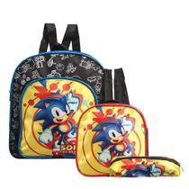 Mochila Escolar Sonic Colors SEGA Costa Kit Lancheira+Estojo Mochila Escolar Sonic Colors SEGA Costa Kit Lancheira+Estojo