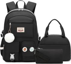 Mochila Escolar Spotted Tiger para Meninas com Lancheira - Preta Mochila Escolar Spotted Tiger para Meninas com Lancheira - Preta