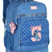 Mochila Escolar Stitch Com Carrinho Infantil Resistente - Mochila Escolar Stitch Com Carrinho Infantil Resistente -