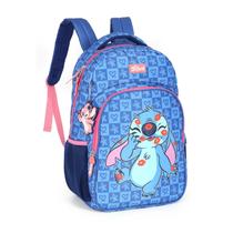 Mochila Escolar Stitch Disney Original Grande Uso Costas