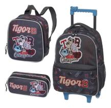 Mochila Escolar Tigor T. Tigre Champion 4 Bolsos Iridescente