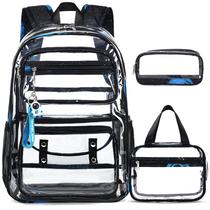 Mochila Escolar Transparente ACESAK Galaxy para Crianças - Conjunto 3 Peças com Lancheira Mochila Escolar Transparente ACESAK Galaxy para Crianças - Conjunto 3 Peças com Lancheira