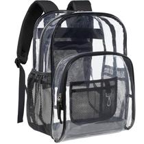 Mochila Escolar Transparente PACKISM 17 Polegadas - Grande e Preta