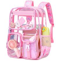 Mochila Escolar Transparente Pink Rainbow PIG PIG GIRL para Meninas