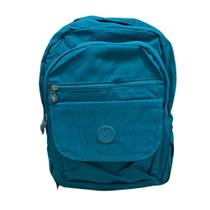 Mochila Escolar Universitária Impermeável Unissex C/ Bolsos Azul