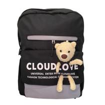 Mochila escolar ursinho embutido cloud love fofo resistente