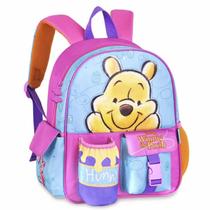 Mochila Escolar Ursinho Pooh Costa Alças Tam M Infantil