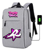 Mochila Escolar USB Emily Os Rosas Para Meninas com Estampa DTF Infantil Vick Mochila Escolar USB Emily Os Rosas Para Meninas com Estampa DTF Infantil Vick