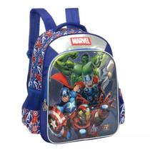 Mochila Escolar Vingadores Heróis SEM Mascara - Azul