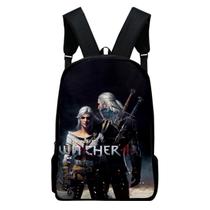 Mochila escolar Wiedzmins Geralts Cartoon para crianças