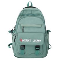 Mochila espaçosa bolso frontal e bolso com zíper na frente alça costas 2 bolsos na lateral escolar/viagem moderna - Filó Modas