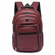 Mochila Espaçosa Executiva Cabo De Aço Trabalho Vinho Mochila Espaçosa Executiva Cabo De Aço Trabalho Vinho