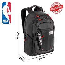 Mochila esportiva Grande 5 Comp. Notebook Nba Pro - Preto Oficial