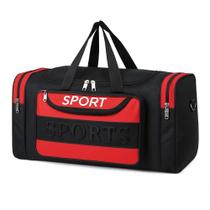 Mochila esportiva vermelha viagem treino bolsa de mao multiuso mala de bordo sacola academia com bolsos