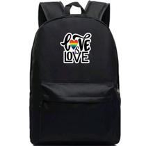 Mochila estampada- LOVE IS LOVE- VERSATIL - Lançamento