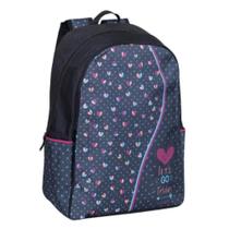 Mochila estampada notebook 14 preta/pink 13115 - TRIVIUN