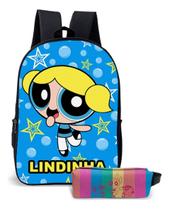 Mochila Estojo Escolar Estampa Meninas Power Superpoderosas