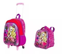 Mochila Ever After High Apple White 3d Rodinhas + Lancheira Mochila Ever After High Apple White 3d Rodinhas + Lancheira