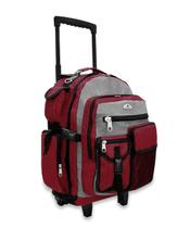 Mochila Everest 5045 Deluxe com rodas Borgonha 34x18x47 cm Mochila Everest 5045 Deluxe com rodas Borgonha 34x18x47 cm